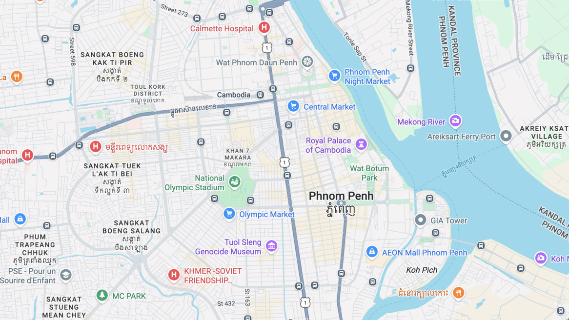 Central Phnom Penh neighbourhoods