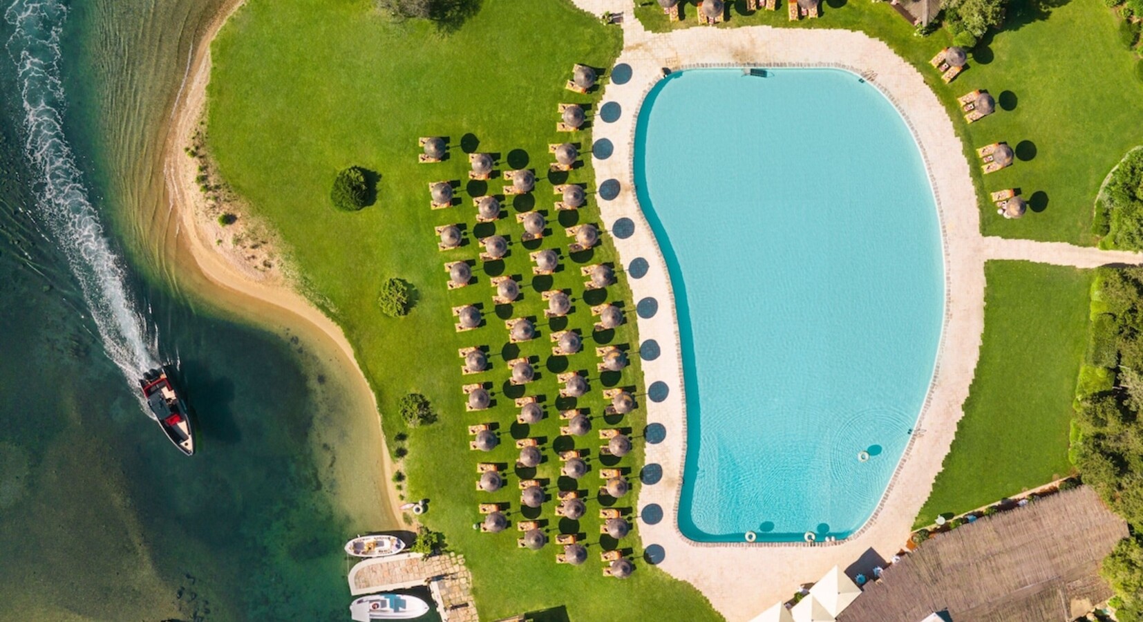 Outdoor Pool Aerial View