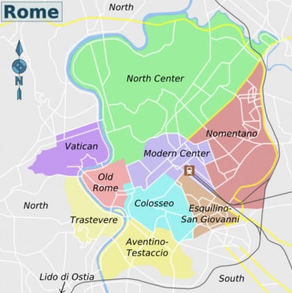 Central Rome Map