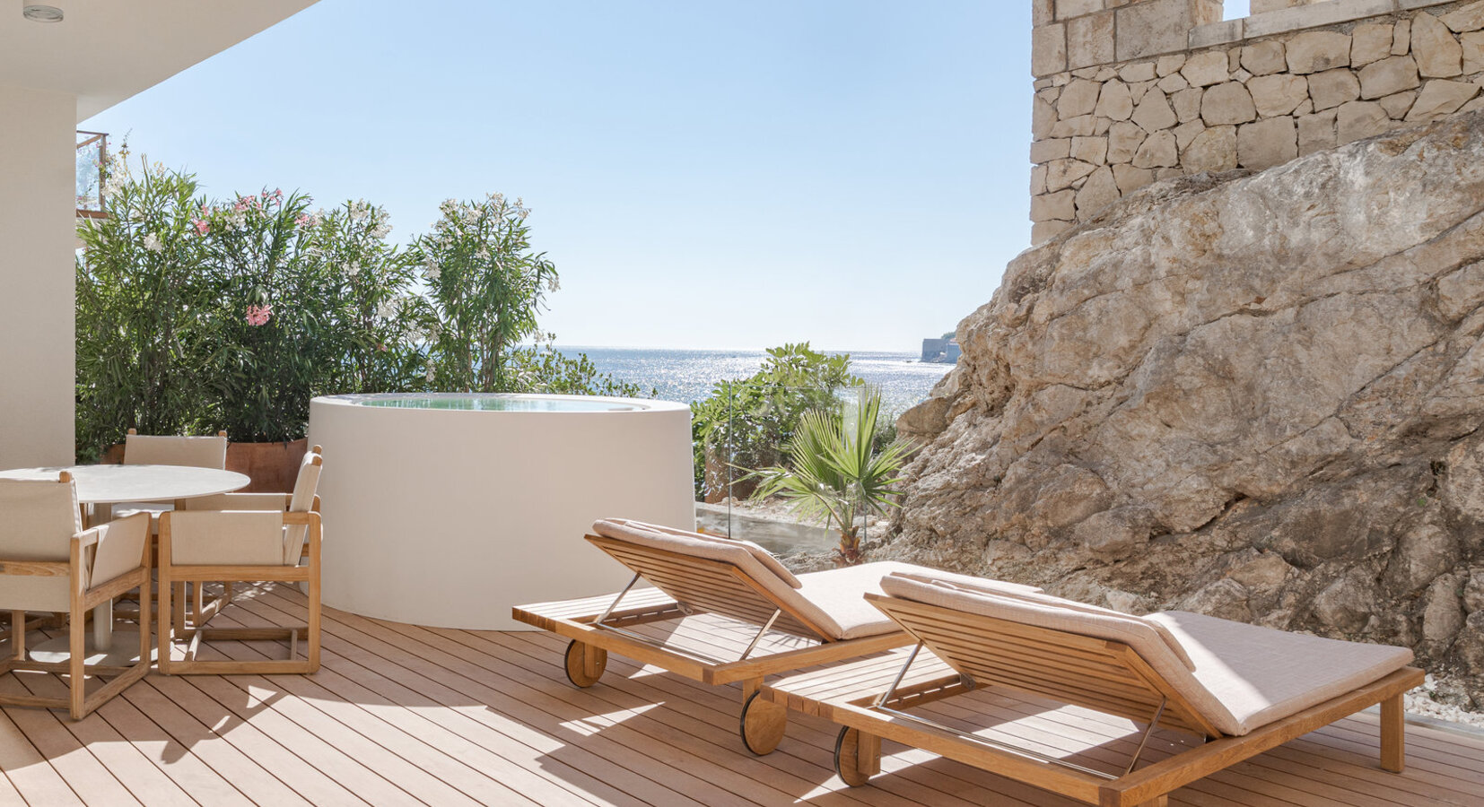 Private Terrace with Hot Tub