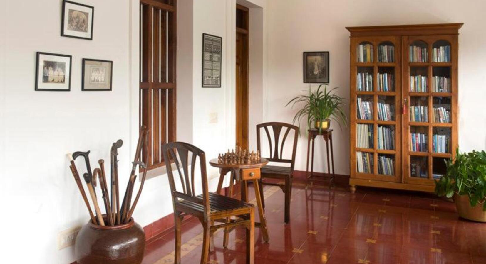 Library with Chess Set 