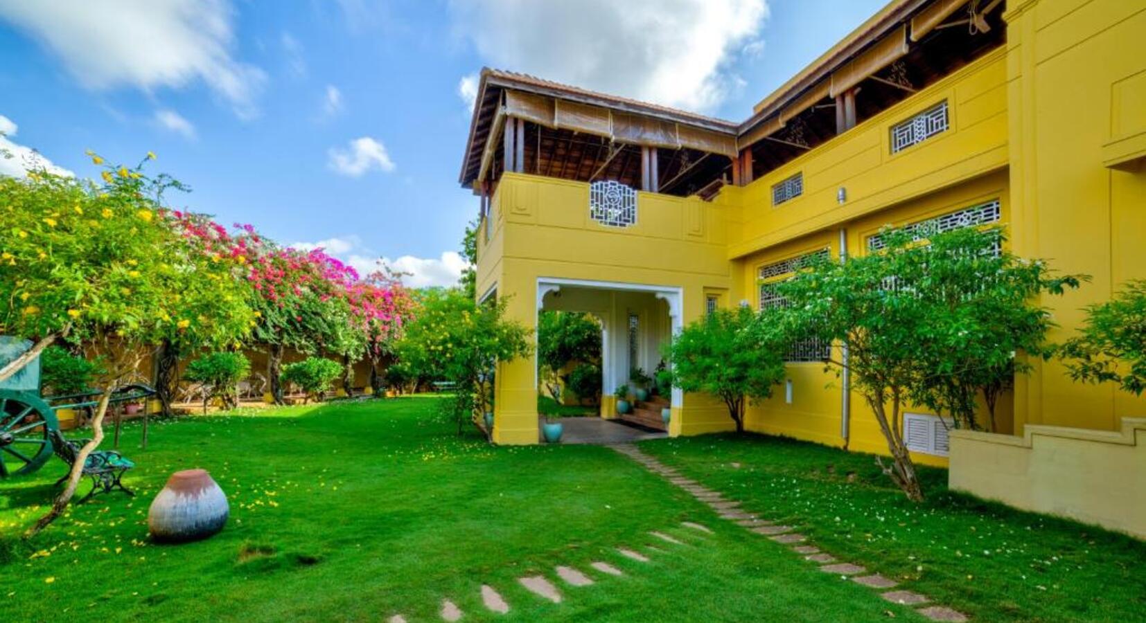 Yellow-Painted Exterior