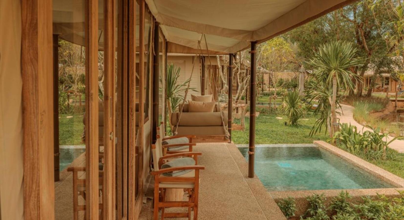 Tent with private plunge pool 