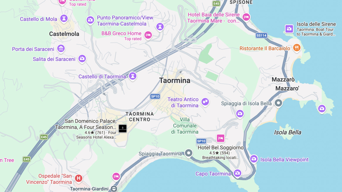 Carte de Taormine