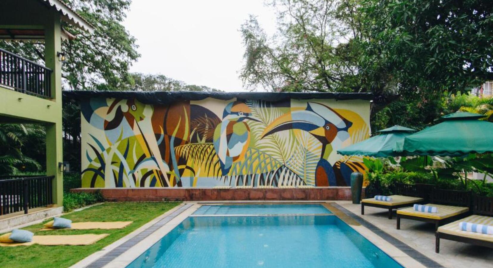 Swimming Pool with Mural