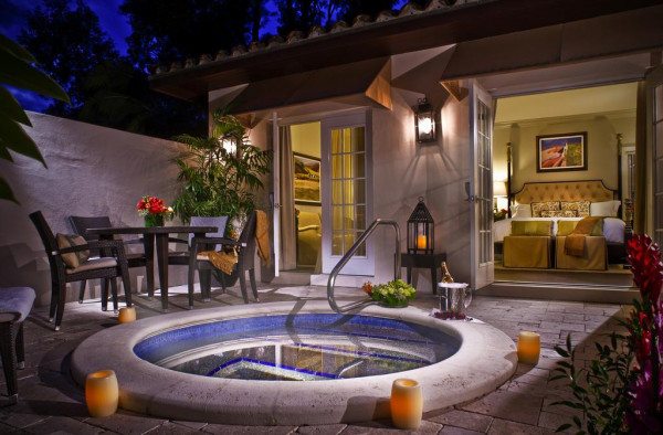 Courtyard hot tub