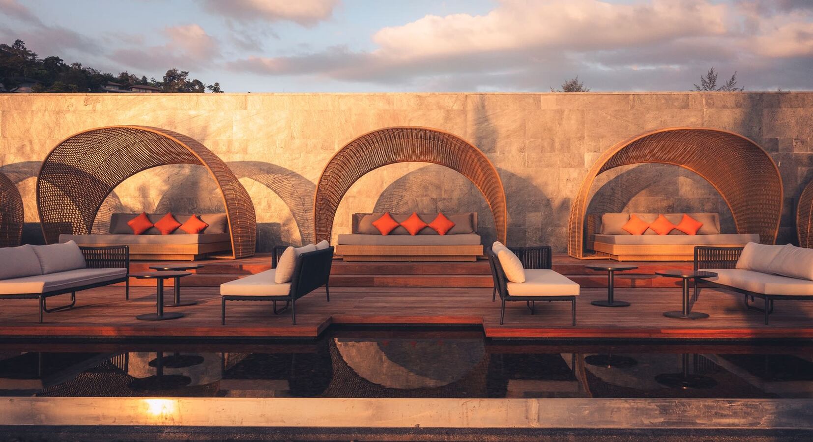 Rooftop with pool and loungers