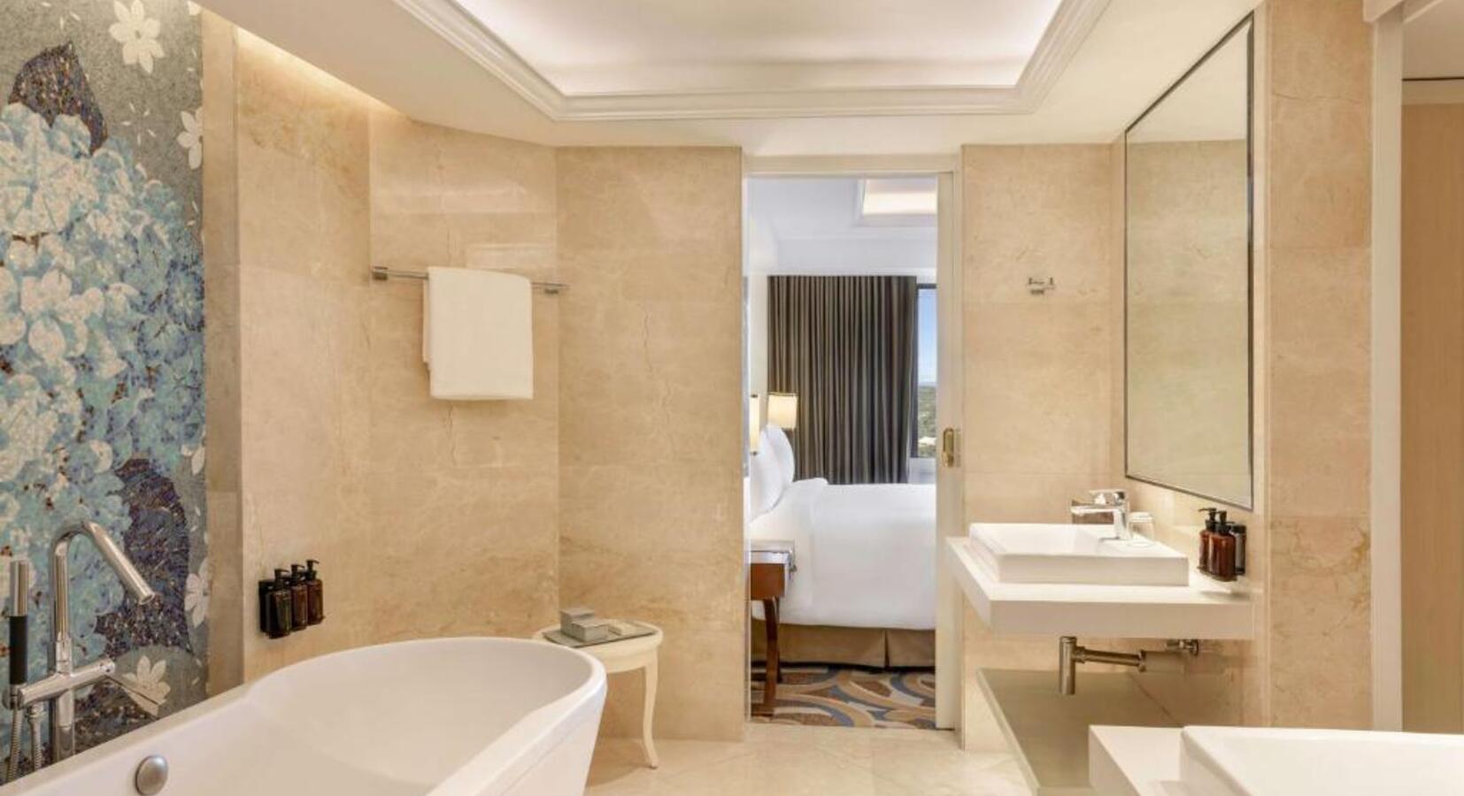 Marble Bathroom with Tub