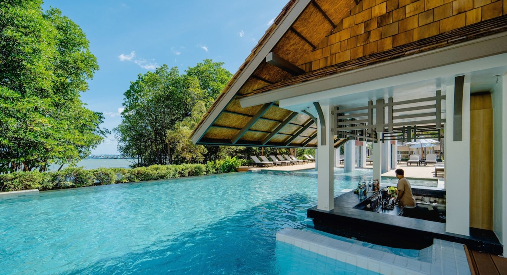 Pool with Swim-up Bar