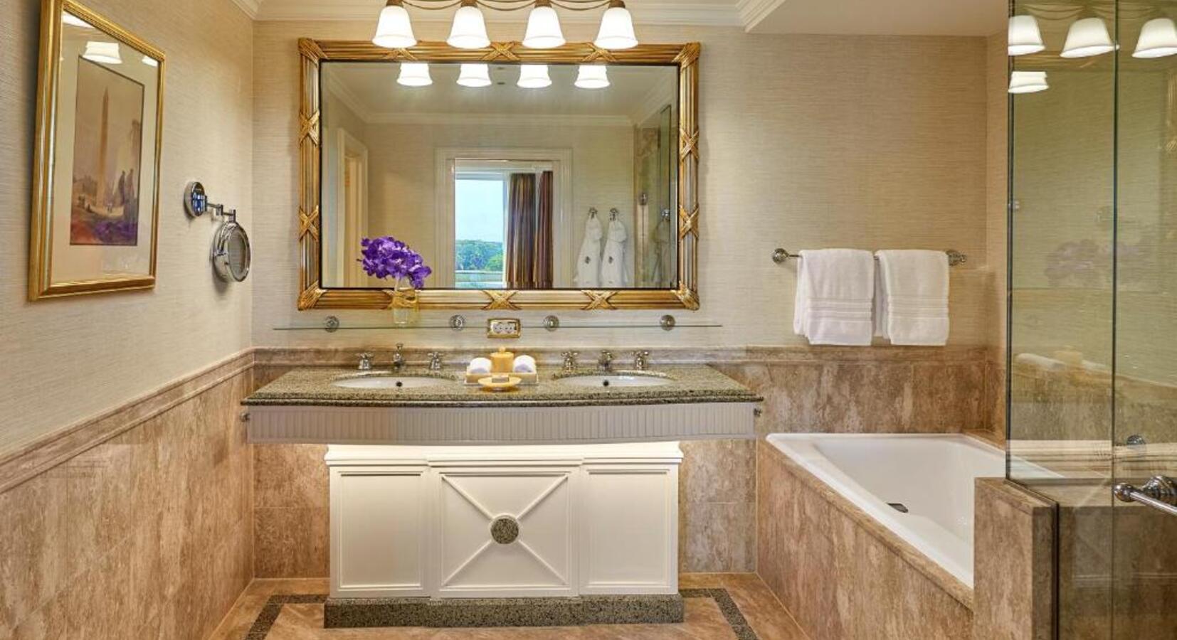 Marble Bathroom with Tub