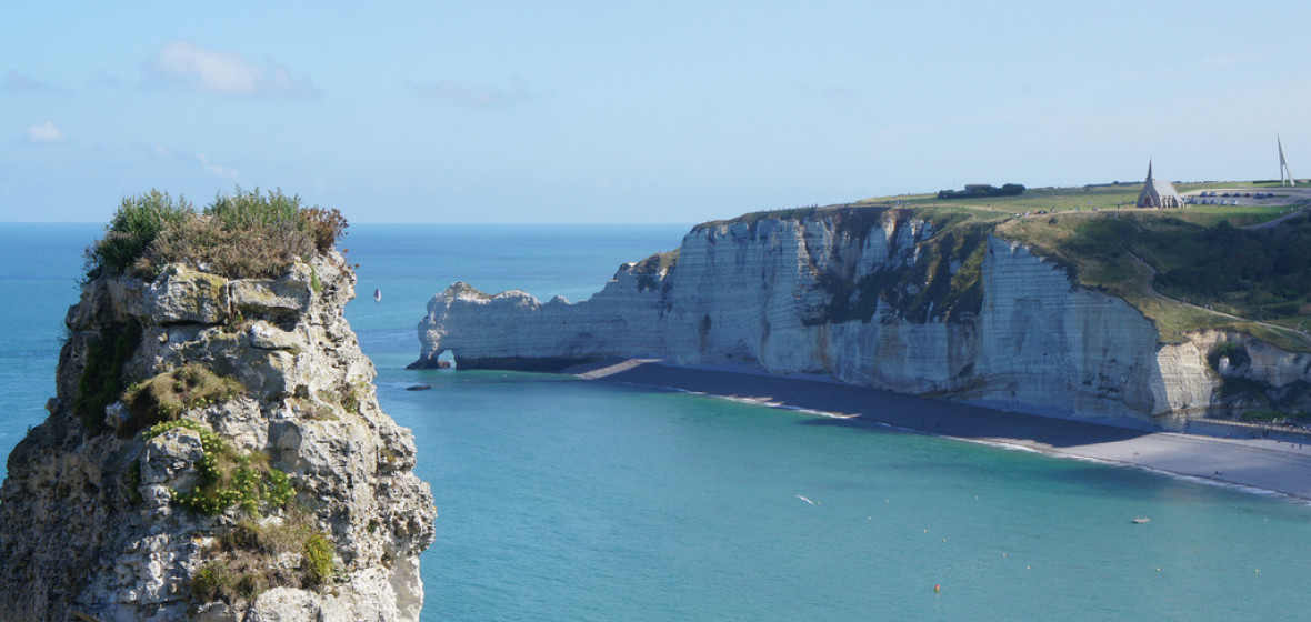 Cpsm Etretat a Part from HOTEL Hauville Normandy 