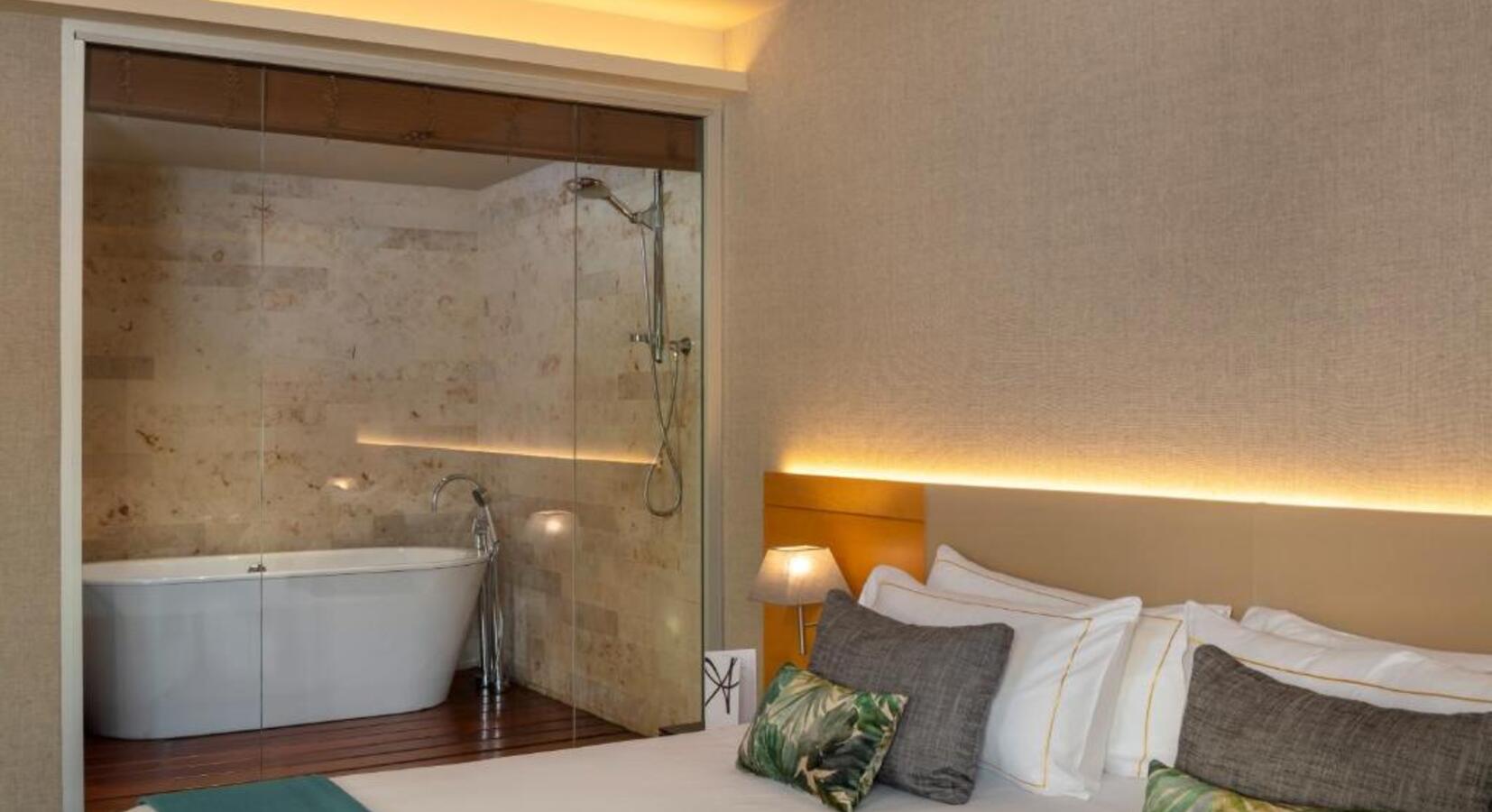 Bedroom with Freestanding Tub 