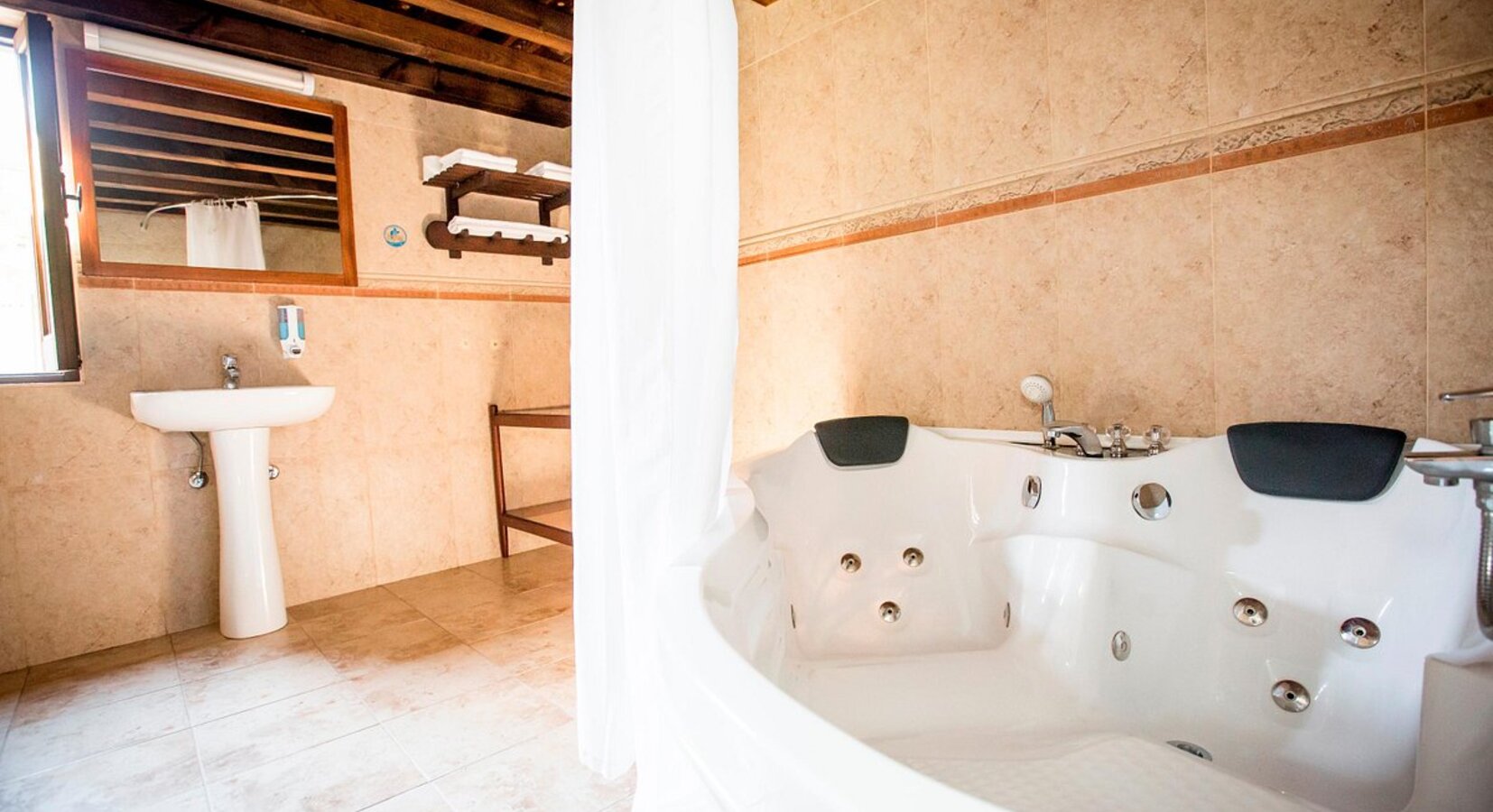 Bathroom with spa tub