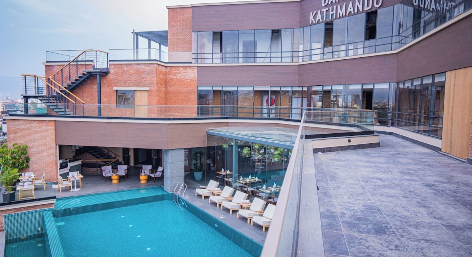 Exterior and rooftop pool