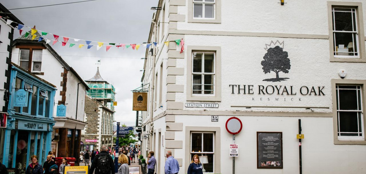 A view of the exterior of The Royal Oak, Keswick.