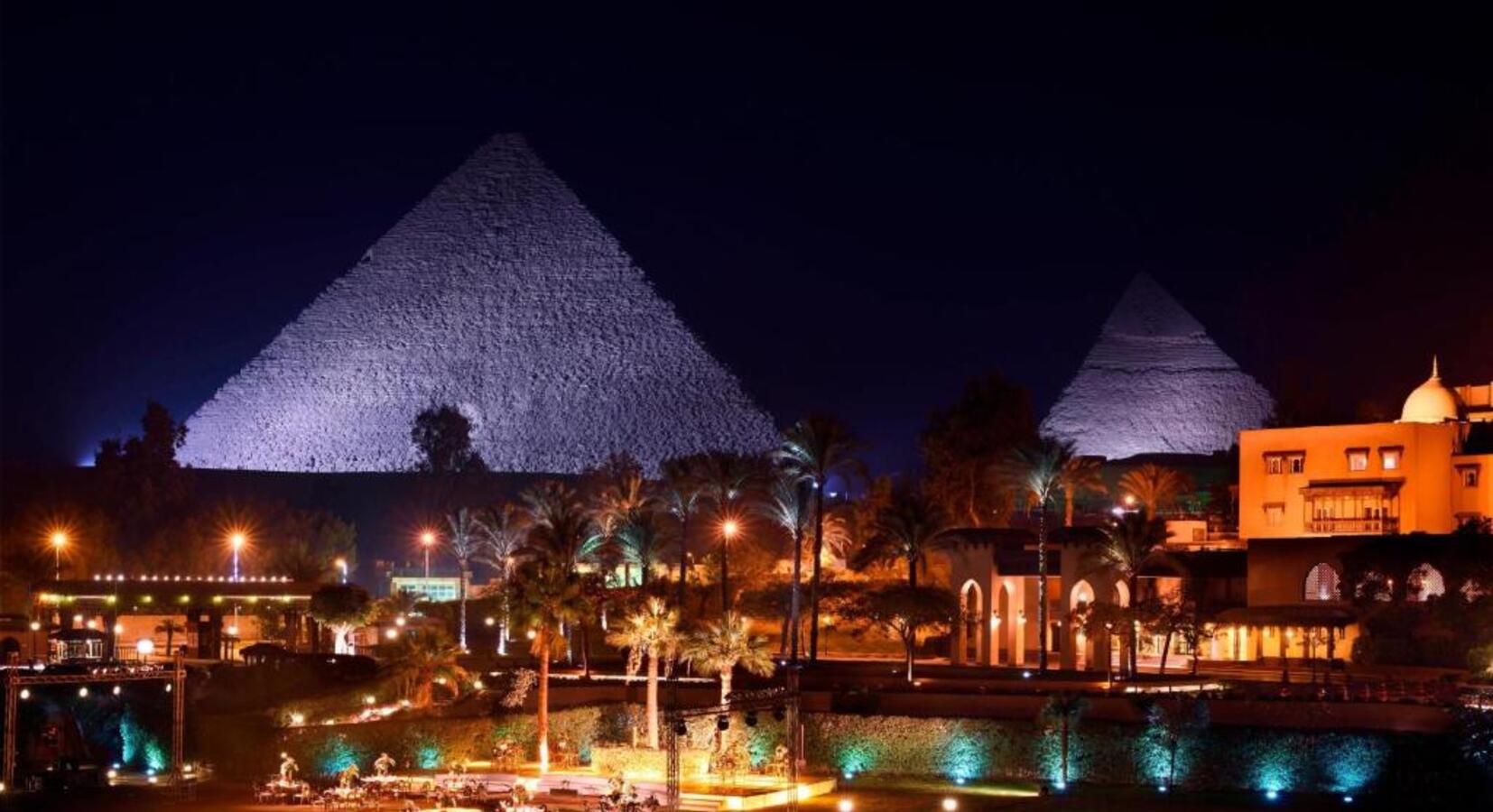 Pyramids at Night
