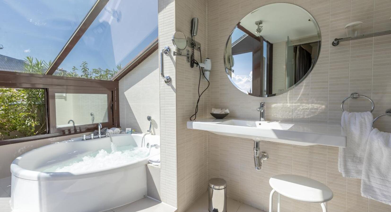Bathroom with whirlpool tub