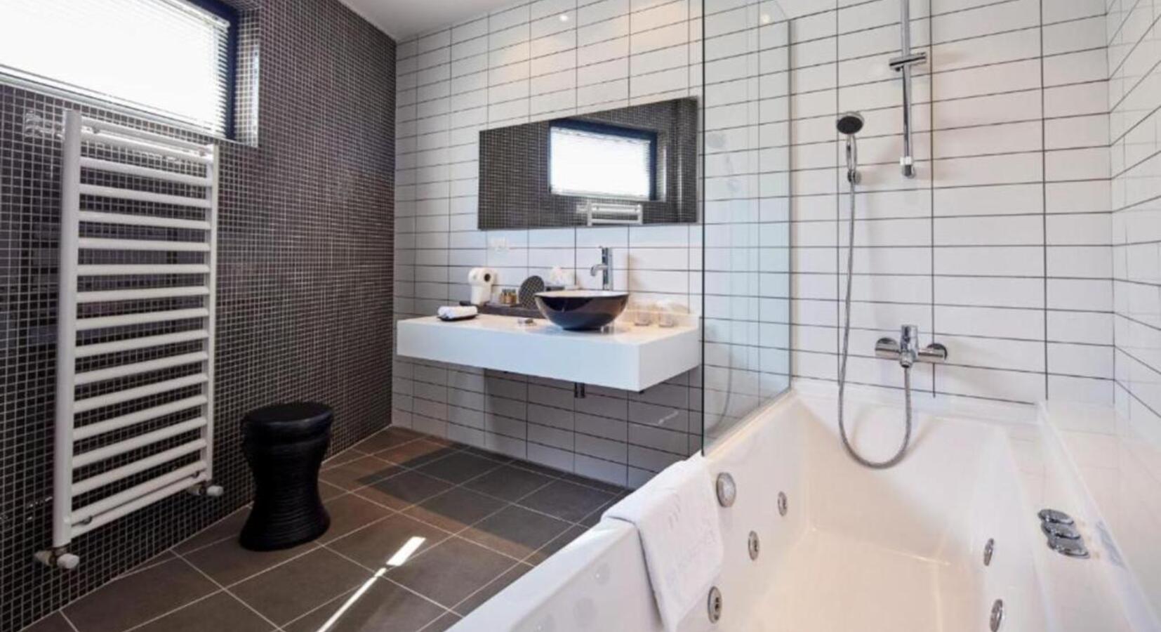 Bathroom with spa tub