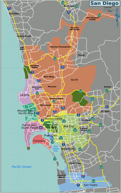 Map of San Diego's Neighbourhoods