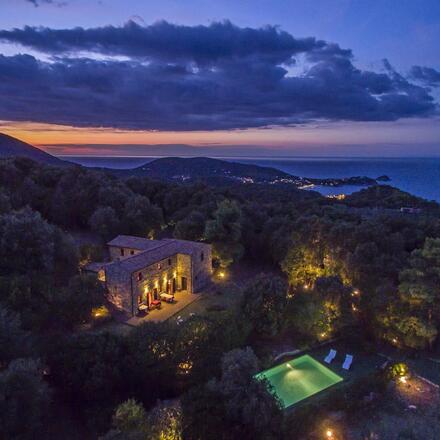 Aerial view of hotel