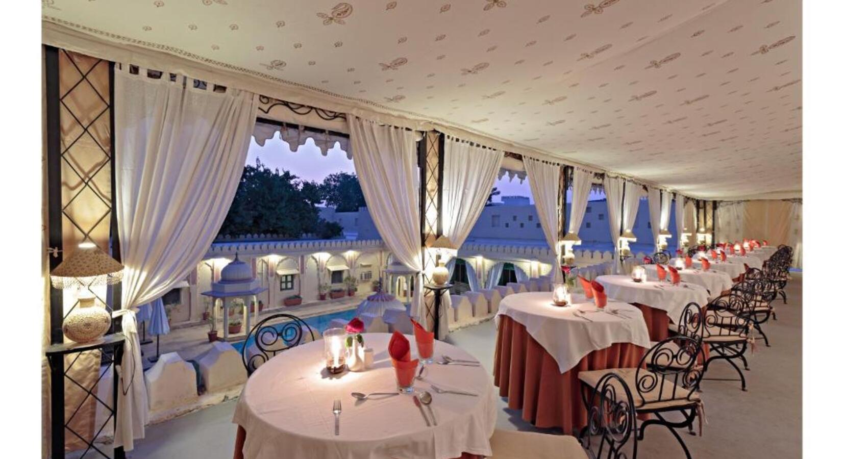 Dining with Pool Views