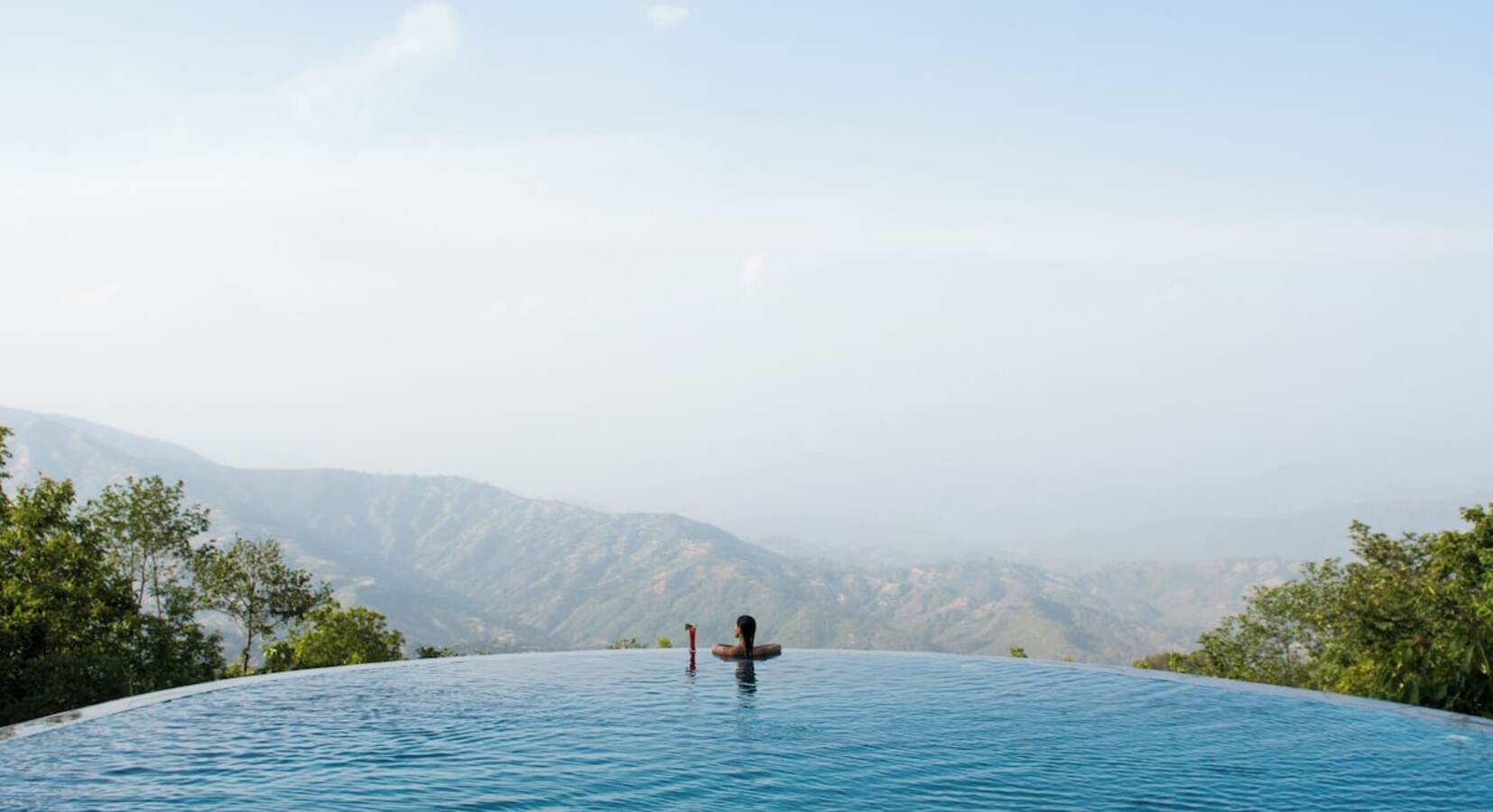 Outdoor pool with a view