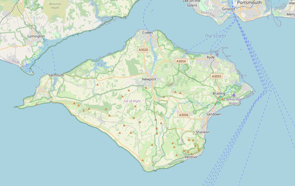 Carte de l'île de Wight