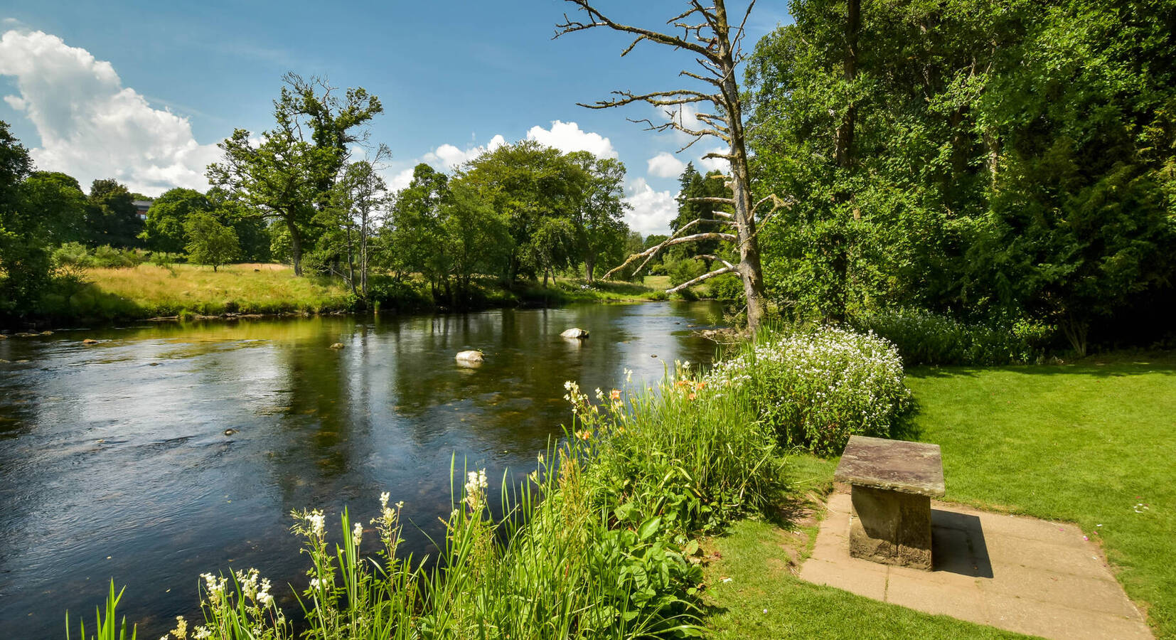 Riverside setting