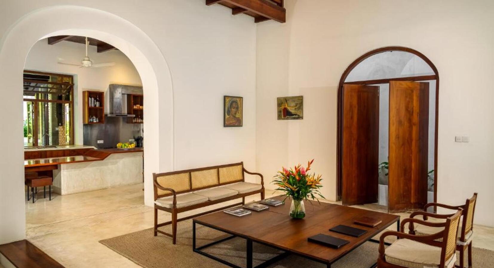 Sitting Room with Arch to the Kitchen