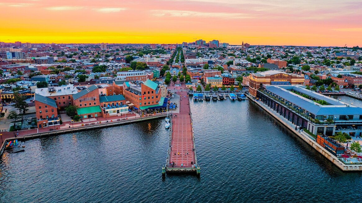 Vista aérea de Fells Point