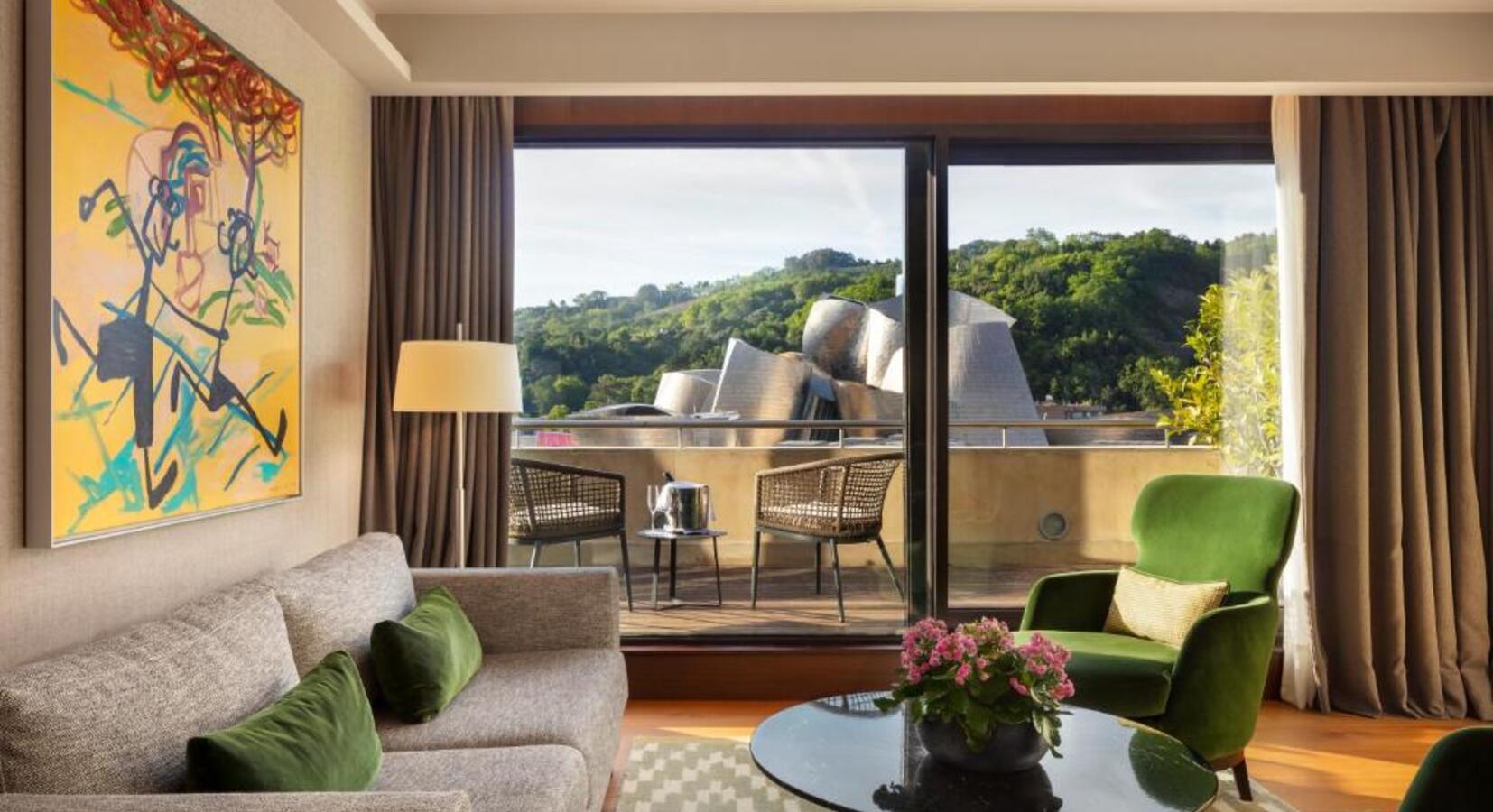 Sitting Room with Modern Art