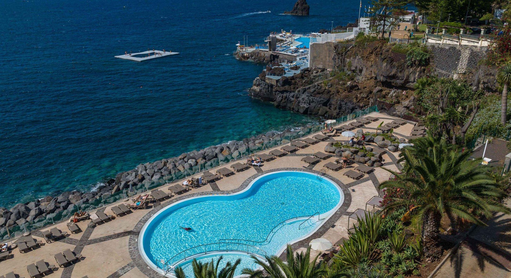 The outdoor pool