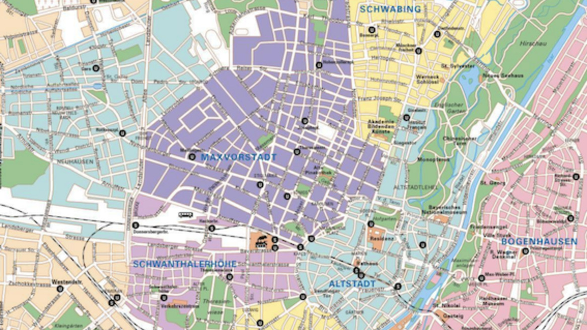 Neighbourhood map of Munich