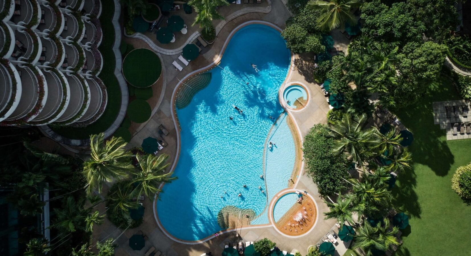 The Pool Aerial View