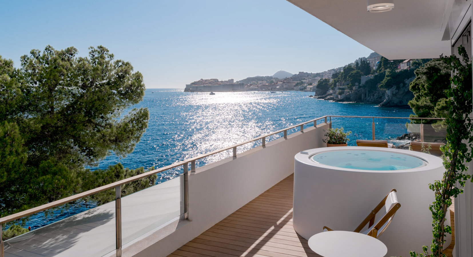 Private Balcony with hot tub