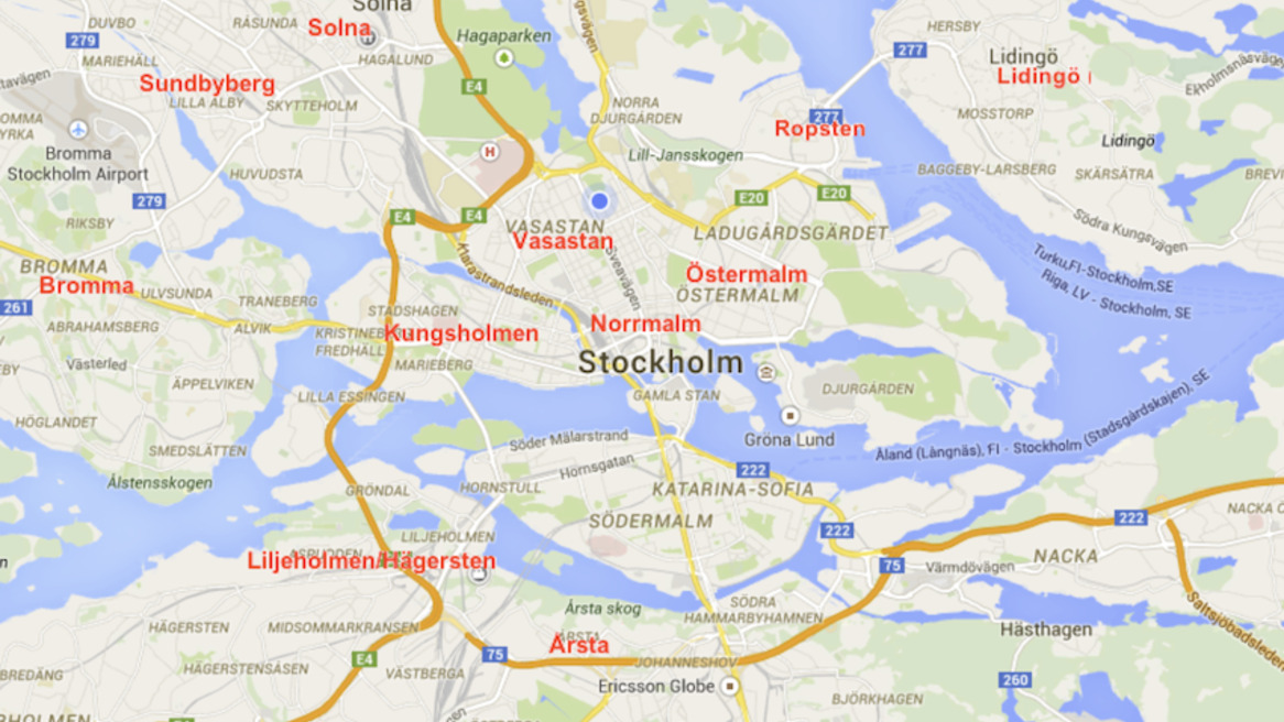 Neightbourhoods of Stockholm