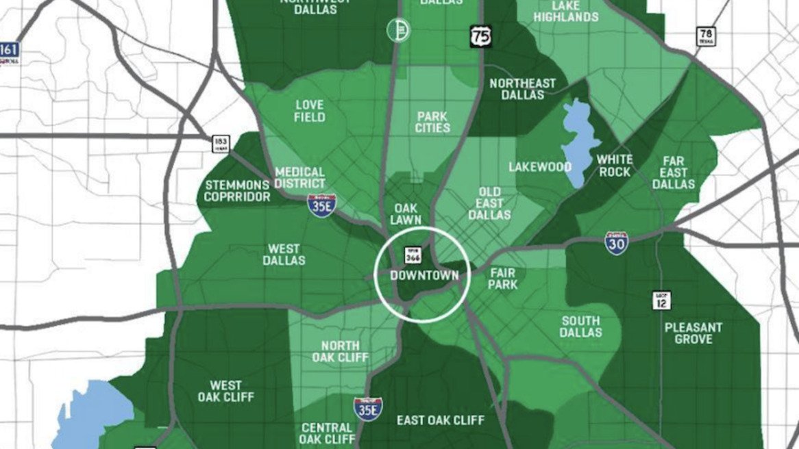 Neighbourhood Map of Dallas